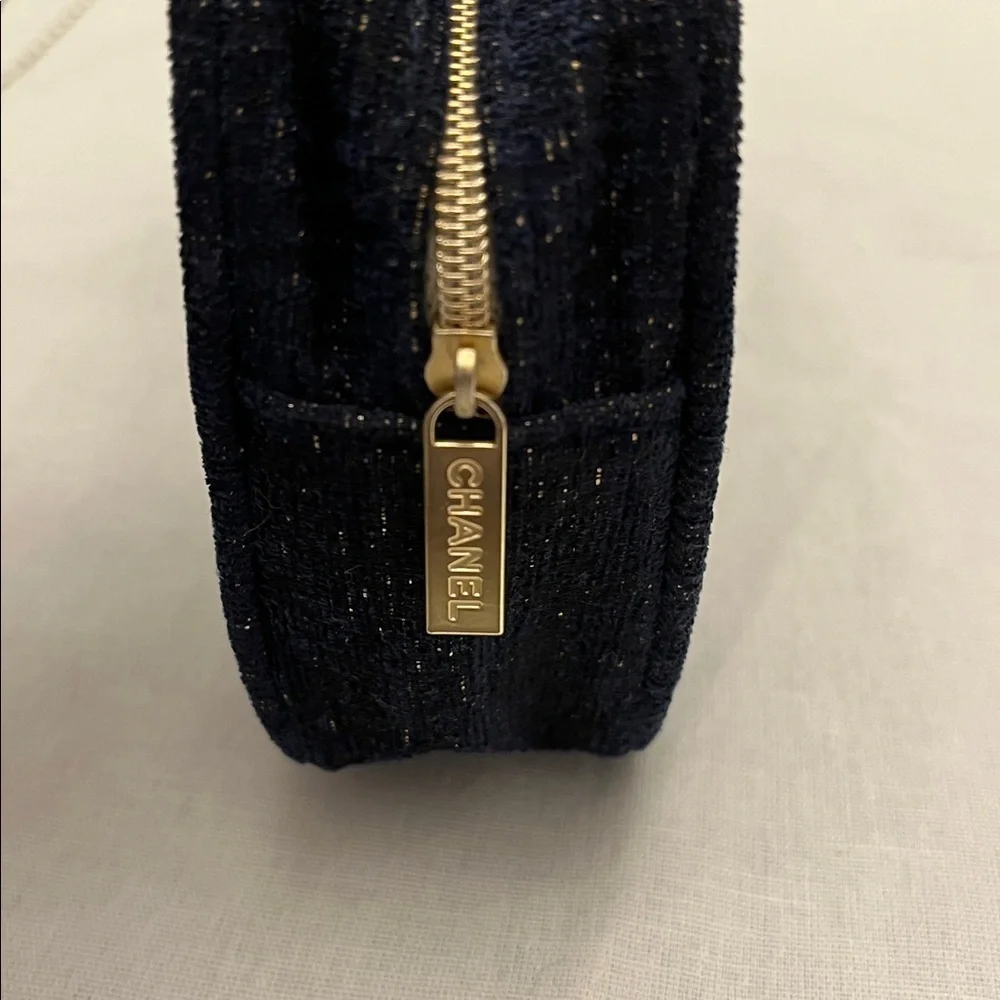 Chanel Navy Cosmetic Bag with Sublimage Skincare